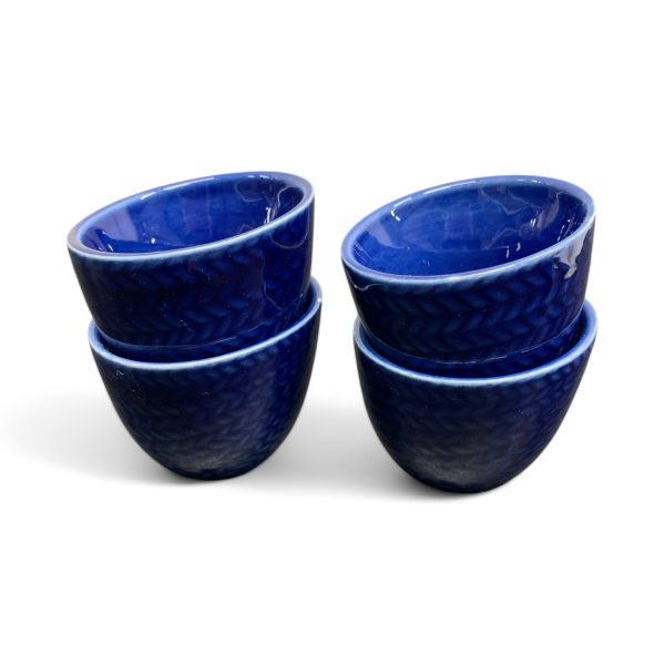 Rörstrand Blå Eld Hertha Bengtsson Äggkoppar Blå 4st 5cm Retro Design