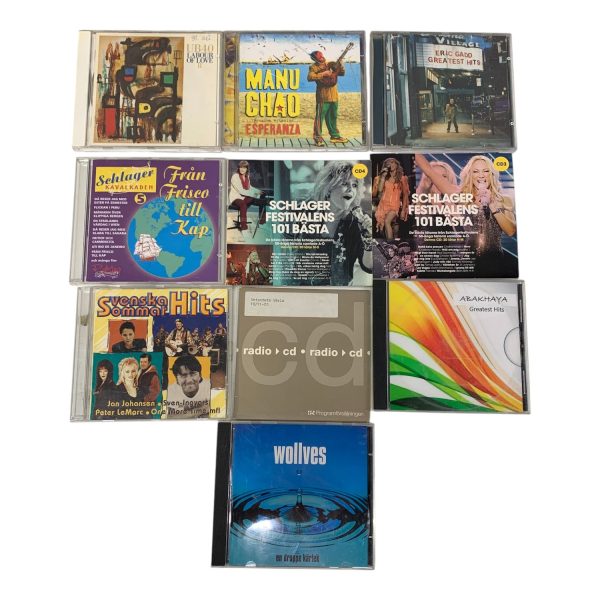 CD Skivor Musik 10st Blandat UB40 Eric Gadd Manu Chao Schlager