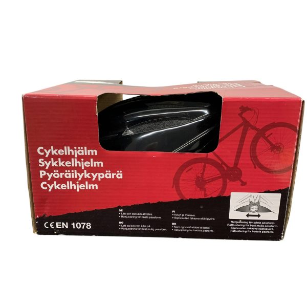Biltema Cykelhjälm stl S 52-56cm Svart Hjälm Cykel