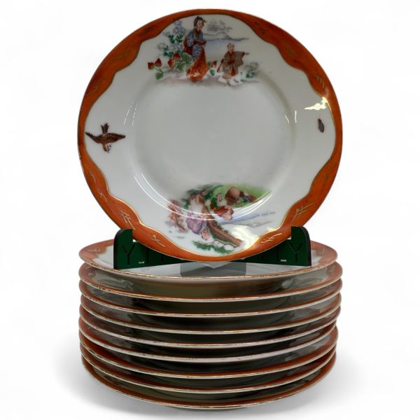 Assietter 10st Asiatiskt Porslin