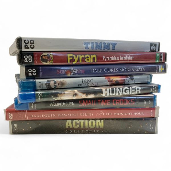 Paket 8st Blue-ray DVD PC blandade Filmer Spel PC-Spel DVD-Filmer Blueray