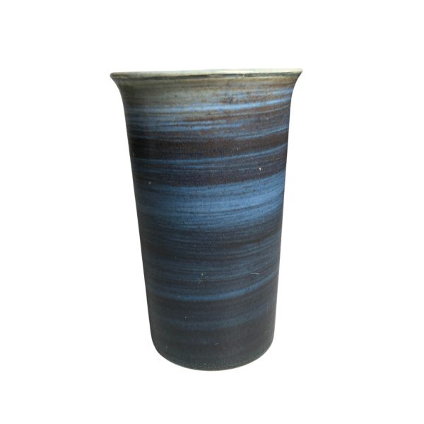 Andersson & Johansson Höganäs Stoneware Keramik Sweden Vas Blå15,5cm 60-tal