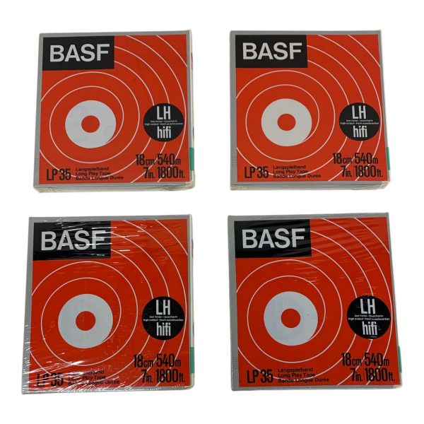 BASF LP 35 Long Play Tape 18cm/540m Rullband Tonband 4st Vintage