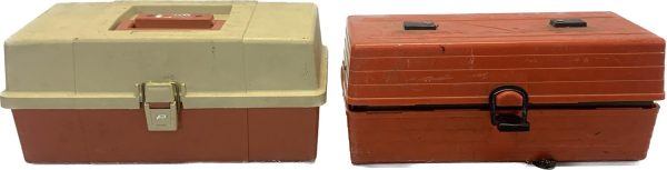 Fiskelåda med Bete Drag Krok Tillbehör 2st Vintage Design Retro