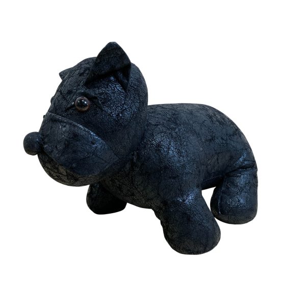 Hund Svart Tyg 25cm Prydnad