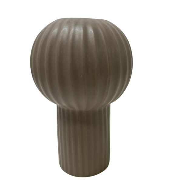 Vas Beige 21cm Rund Blomvas