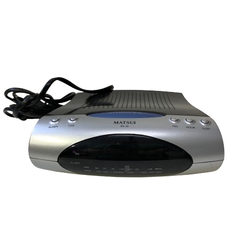 Matsui RR30 Klockradio Svart/Vit Metall Radio Klocka