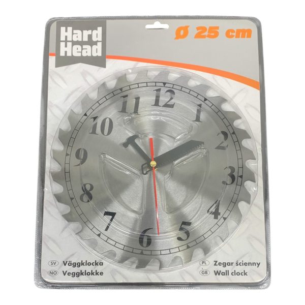Hard Head Väggklocka Klocka 25cm Sågblad Design
