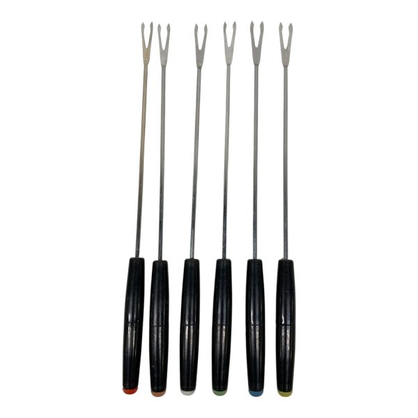 Fondue Gafflar 6st Rostfritt Stål Retro