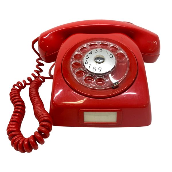 Retro Telefon Röd Teli Dialog Televerket Vintage Gammal Old Telephone Phone