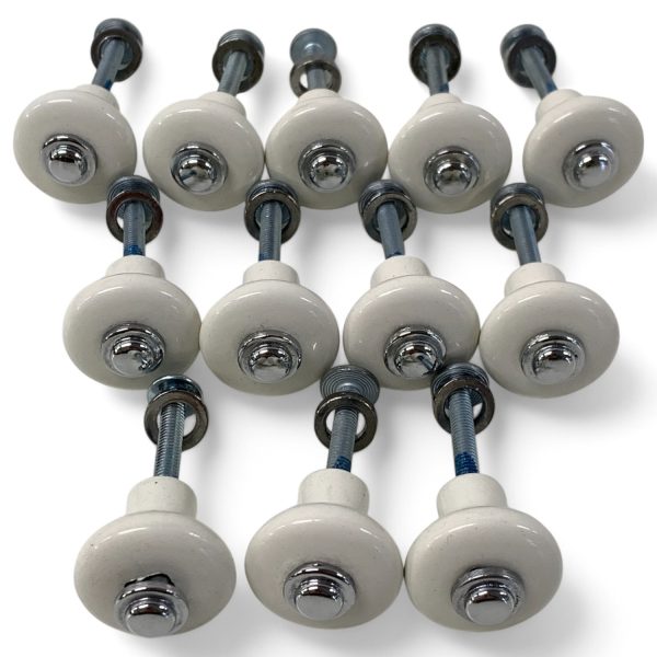 Knoppar 12st Vit Handtag Knopp Lådhandtag Skåpshandtag