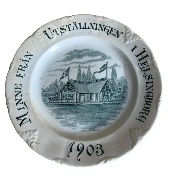 Rörstrand Helsingborgsutställningen 1903 Antik Tallrik 1903 19cm