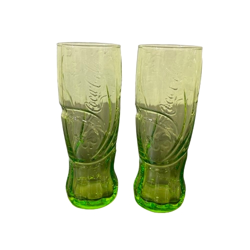Coca-Cola Glas 2st Dricksglas Grön Design Coca Cola
