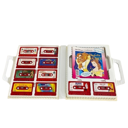 Disney Sagoband med Bok 10st Vintage Retro Saga Kassett Disneykassetter