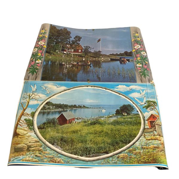 Plansch Äldre 2st Planscher Sommar Natur Vintage Retro