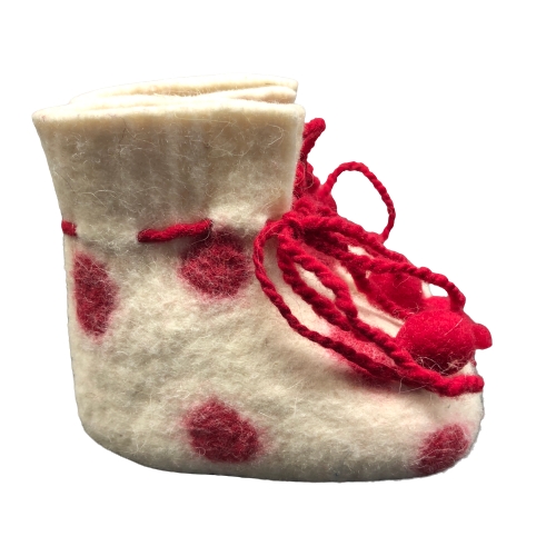 Baby Tofflor i Tovad Ull Vintage Design Babytofflor