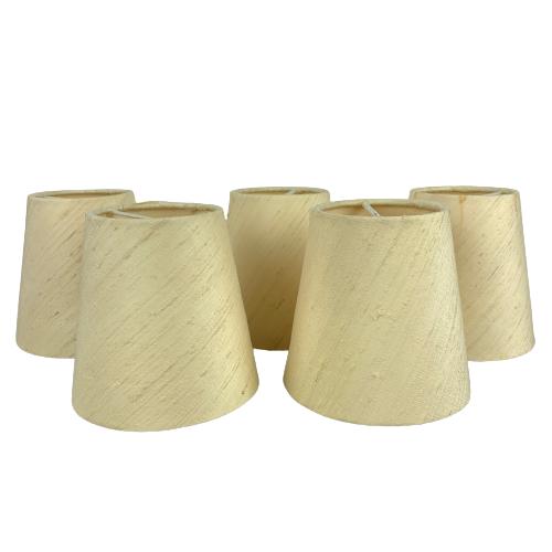 Äldre Lampskärm 5st Beige Vintage Design Retro Antique Lamkskärmar