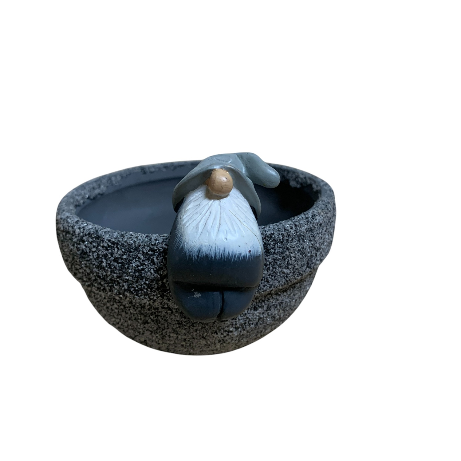 Tomte Skål Grå 9,5cm Jultomte Jul Skål