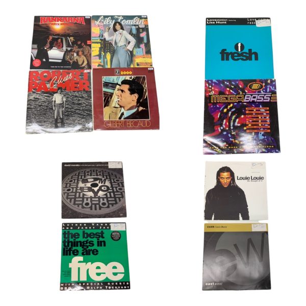 LP-skivor 10st Vinyl Luther Vandross Janet Jackson Robet Palmer Rankarna