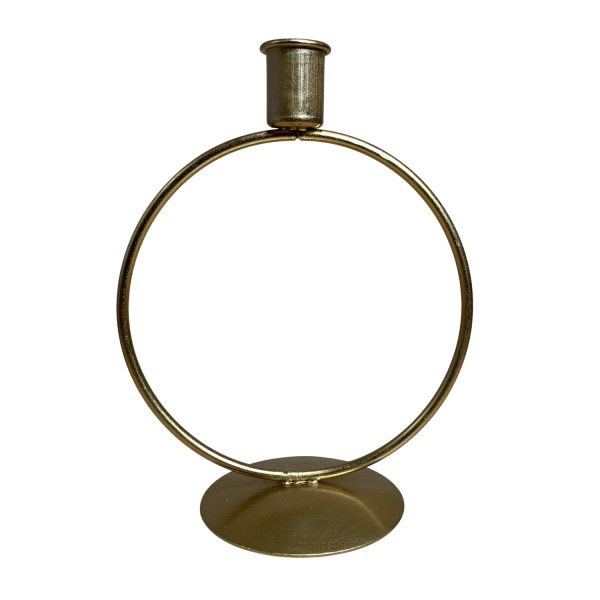 Ljusstake Guldig Kronljus Rund 19cm