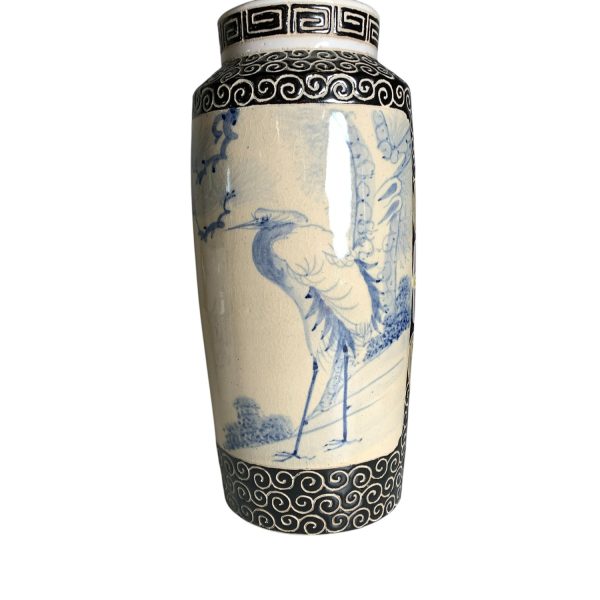 Vietnam Dona Saigon Vas 26cm Keramik Stämplad Fågel Vintage