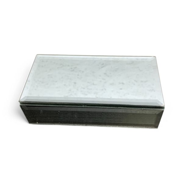 Spegelask 14cm Spegel Burk Ask Lånda Mörkt Spegelglas Grå