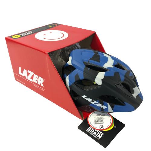 Lazer Cykelhjälm Blå/Vit/Svart 46-50cm Hjälm LZB-04