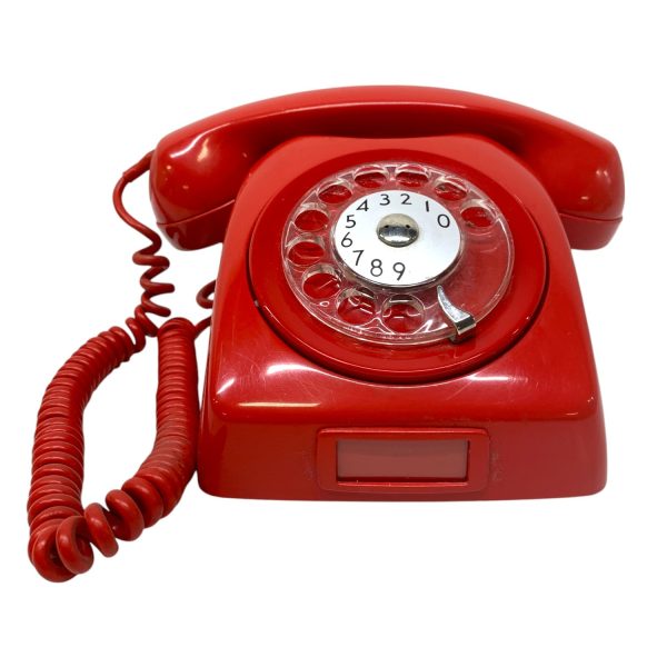Retro Telefon Röd Teli Dialog Televerket Vintage Gammal Old Telephone Phone