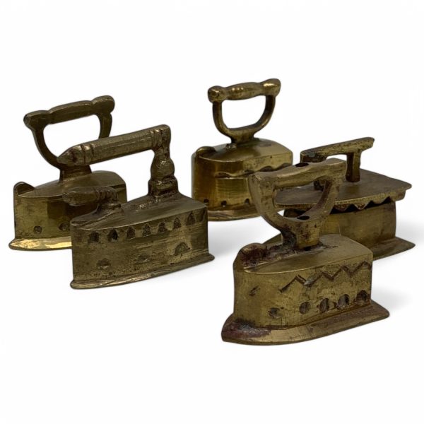 Miniatyr Strykjärn 5st Mässing