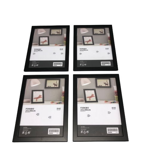 IKEA Fiskbo Tavelram 4st Ramar Svart Fotoram Ram