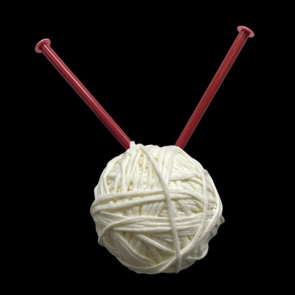 Prydnad 40cm Stickning Tillbehör 3-delar Garn Stickor