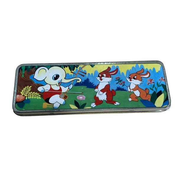 Pennfack 22cm Plåt Vintage Pennfodral Retro Plåtask