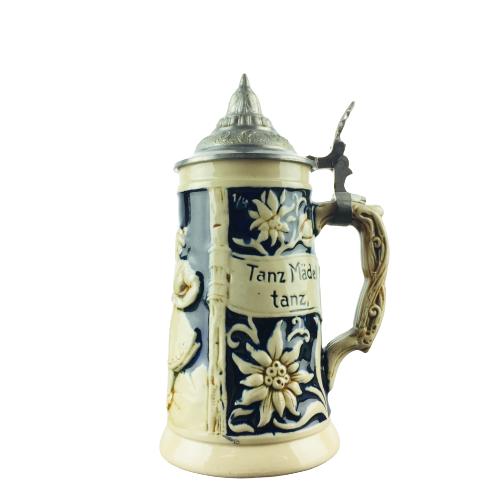 ÖLSTOP, Keramik Tenn, Tyskland, 1900 tal Germany Bierkrug Deutschland Ölsejdel
