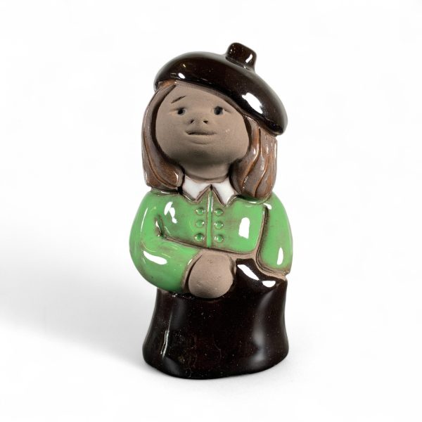 Elbogen Figurin Signerad Handmade Figurine Retro Vintage