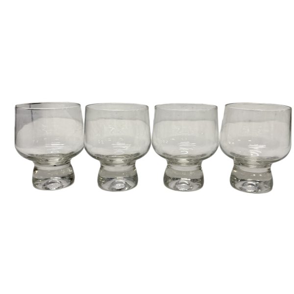 Glas på fot 4st 9cm Vintage Dricksglas