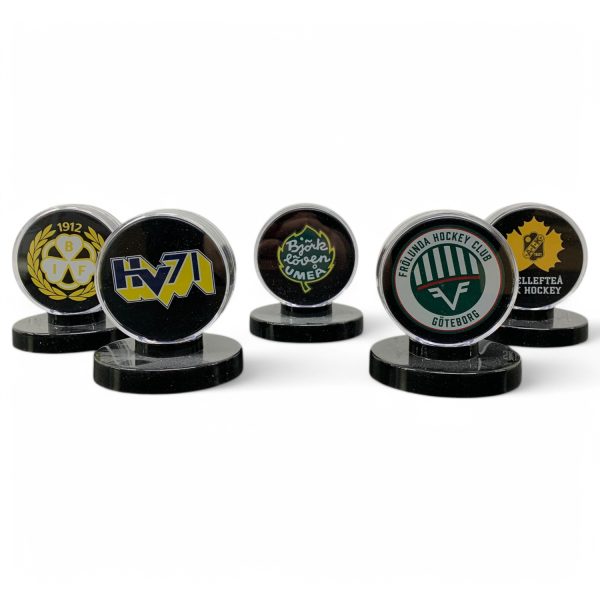 Hockeypuck Samling Puck Björklöven HV71 Brynäs IF Skellefteå AIK Frölunda