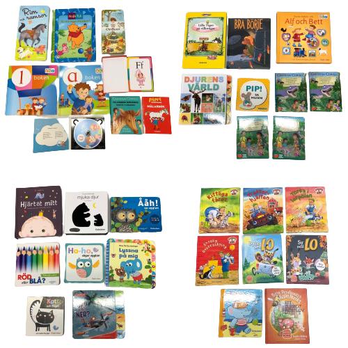 Barnböcker 34st Pekbok Bok Barn Barnbok Nalle Puh Babar Pippi