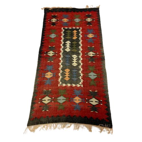 Vlasti Greece Väggbonad Matta Röd Vintage Design Retro
