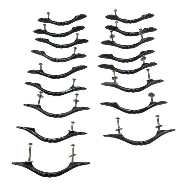 Skåpshandtag Lådhandtag 17st Handtag Svart Metall