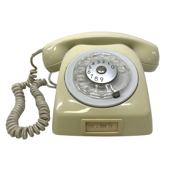 Dialog Retro Telefon Vit Televerket Vintage Gammal Old Telephone Phone Landline