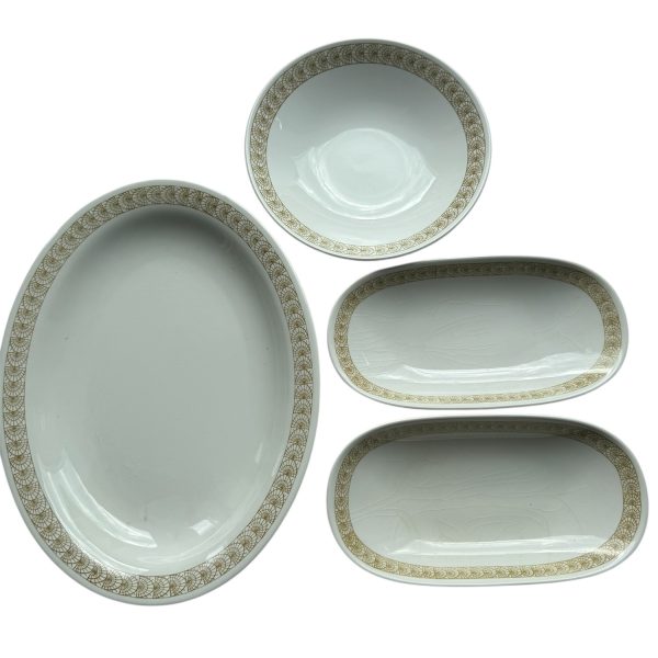 Rörstrand Umbra Djup Tallrik Uppläggningsfat Fat Retro 4-delar Vintage