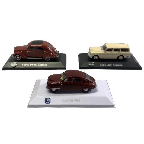 3st Modellbilar 1/43 Volvo PV36 Carioca 220 Amazon Saab 92B 1954 Modellbil
