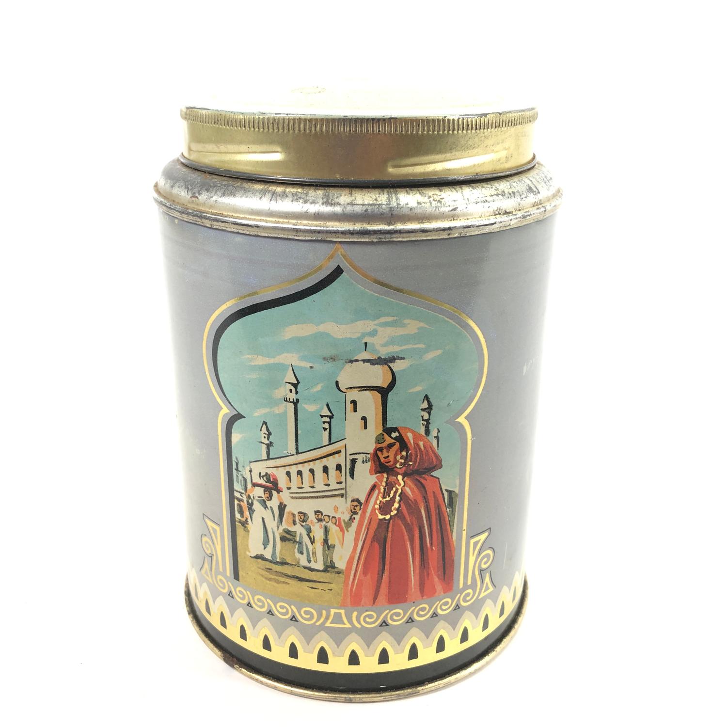 Plåtburk Skånskans Kaffe Kaffeburk Taj Mahal Retro Burk Vintage Tin Can Antik