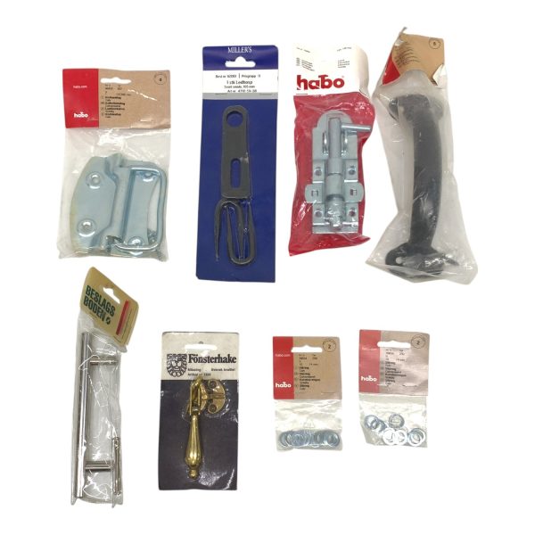 Beslag Fönsterhake Kist Handtag Ledhasp Skjutregel Slitring 8-delar