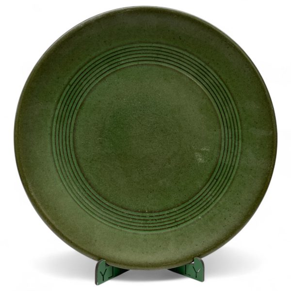 Upsala Ekeby Tallrik Grön Mattallrik Stämplad Sweden