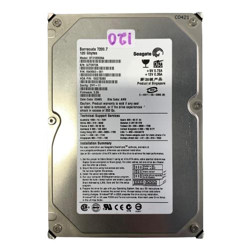 Seagate Barracuda 7200.7 120GB IDE Hårddisk 3,5 Tum