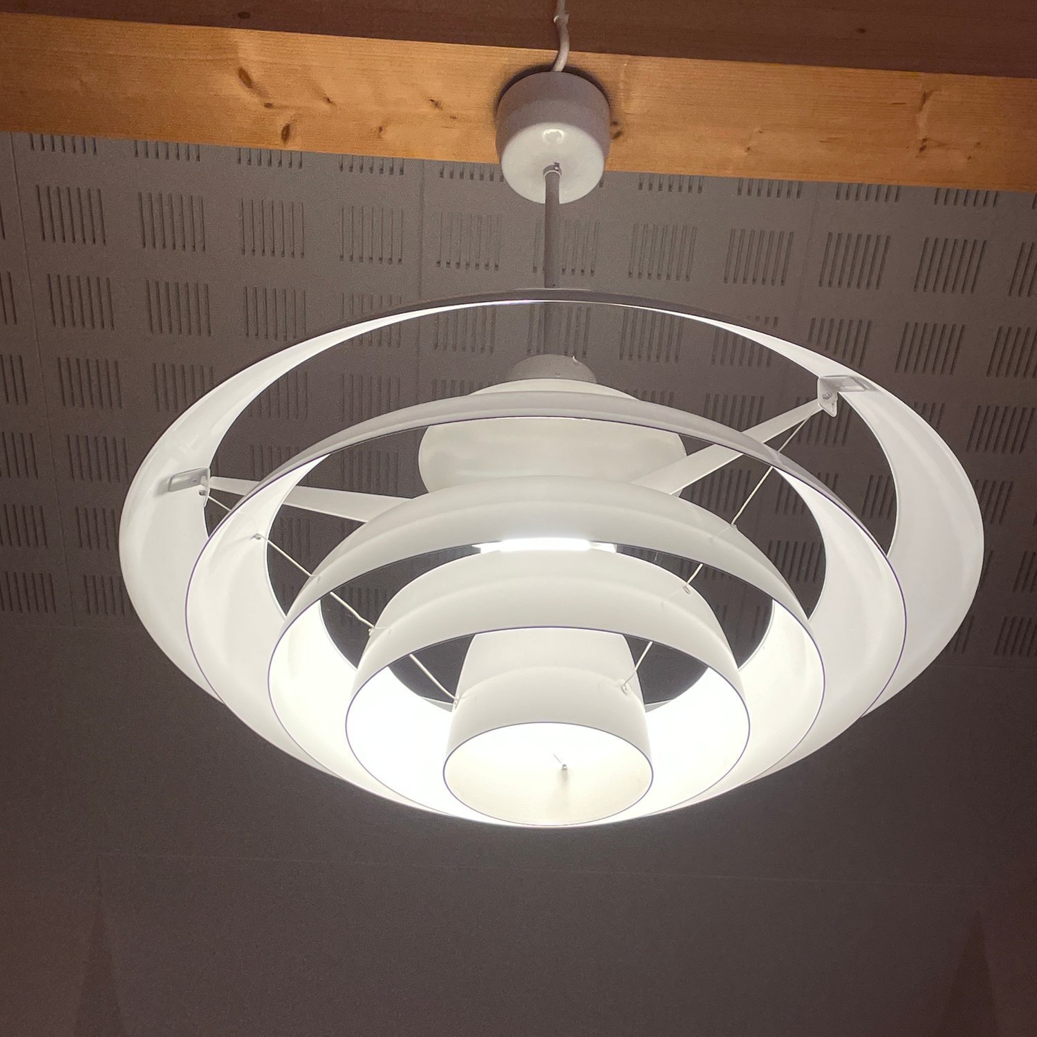 Fagerhult Space age XL pendant Taklampa Vit Vintage Retro Design Lamp Lampa