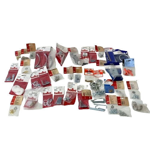 Ca 48-delar Beslag Dörrstopp Hänglåsbleck Lådhandtag Krok Slitring Vinkeljärn