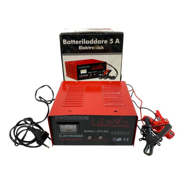 Powertech PTC-05C Bil Batteriladdare Laddare Batteri 65W 5A