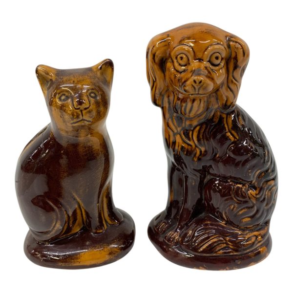 Spargris Sparbössa 2st Katt Hund Keramik Design Vintage Retro
